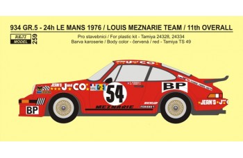 Transkit –  Porsche 934 Gr.5 ( RSR type rear spoiler ) LeMans 1976 - BP Meznarie team